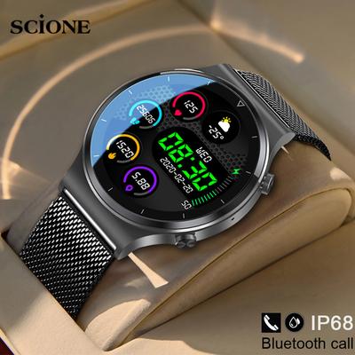 Montre connectée de sport pour hommes, avec appels Bluetooth, étanchéité IP68, écran entièrement tactile, Fitness, visage personnalisé, pour Android IOS