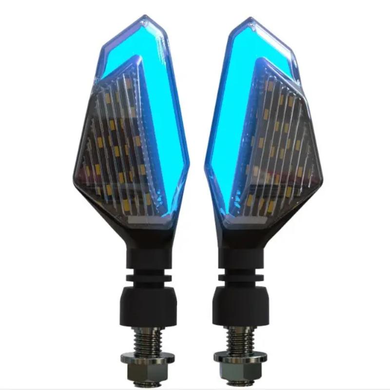 1Pair Motorcycle Signal Lights Motorbike LED Turn Warning Light Flashing Headlight Indicator Turn Signal Light For Yamaha Honda
