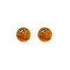 Retro Hong Kong Style Amber Ball Earrings Women's Design Stud Earrings Personalized Unique Ears