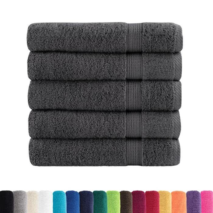 VidaXL Serviettes de Bain de Qualité Supérieure 25 pcs, Serviettes de Douche, Draps de Bain, Serviettes d'Invité de 137167