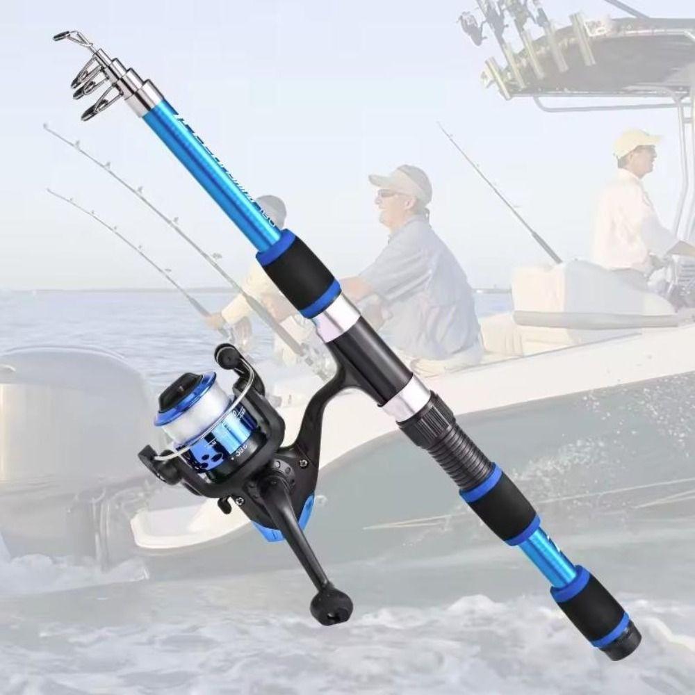 Spinning Mini Fishing Pole Hard Fishing Hand Pole Small Telescopic Fishing Rod Set Fishing Tackle