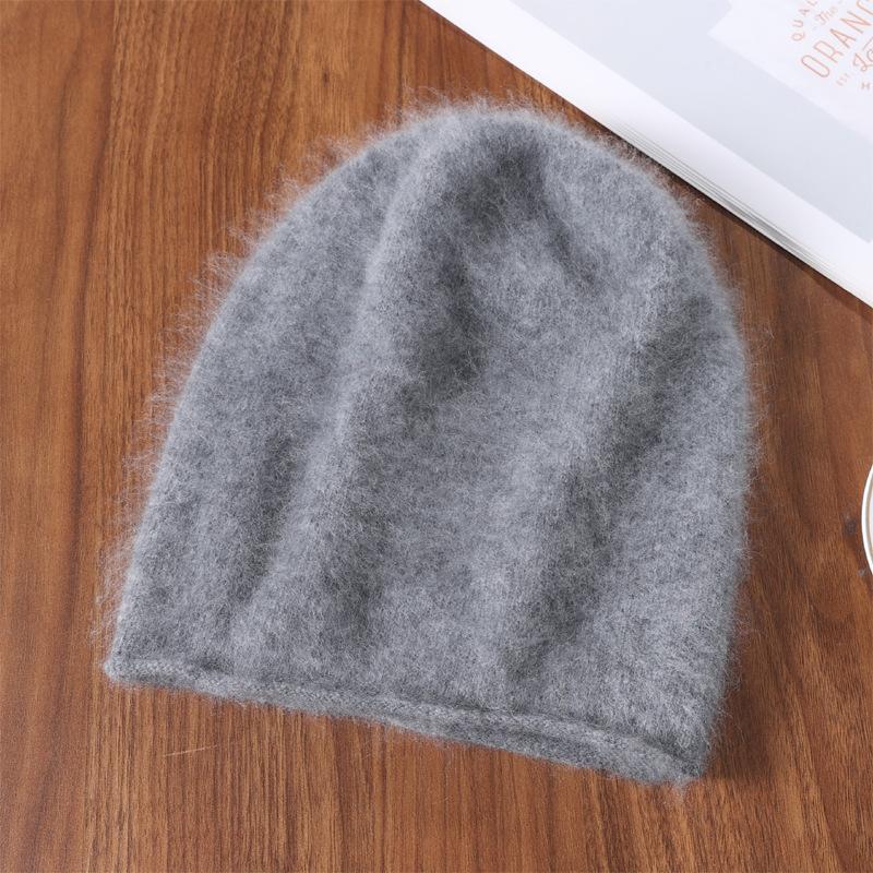 Furry Knit Cap Warm Knit Wool Hat Warm Ski Hat Chic Winter Beanie For Ski Slopes Outdoor Ski