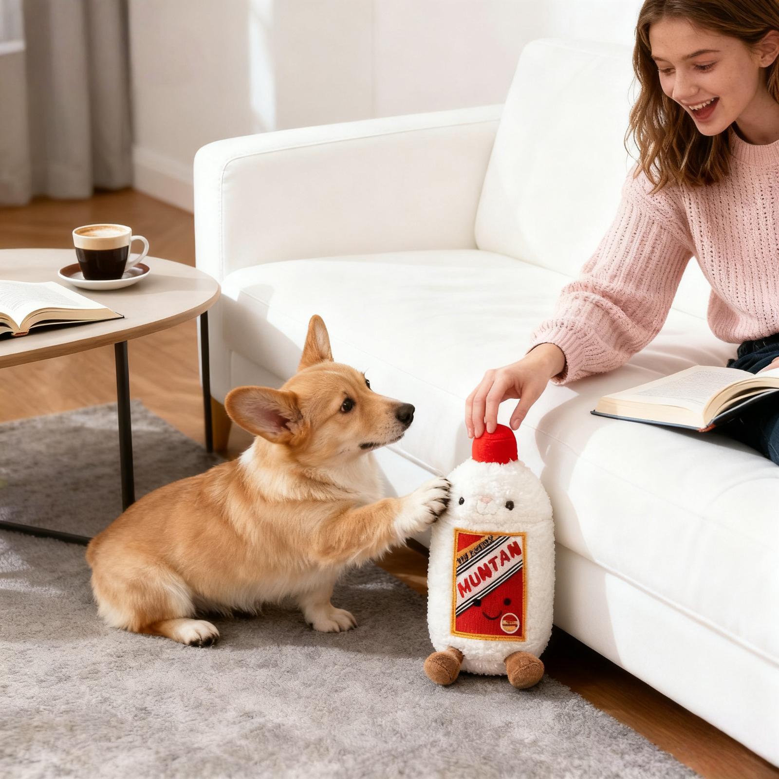 

Dog Toy That Makes Sounds, Hides Food, Is Educational, A Self-entertaining And Boredom-relieving For Puppies, Chew-resistant, And Helps Expend Energy One Size