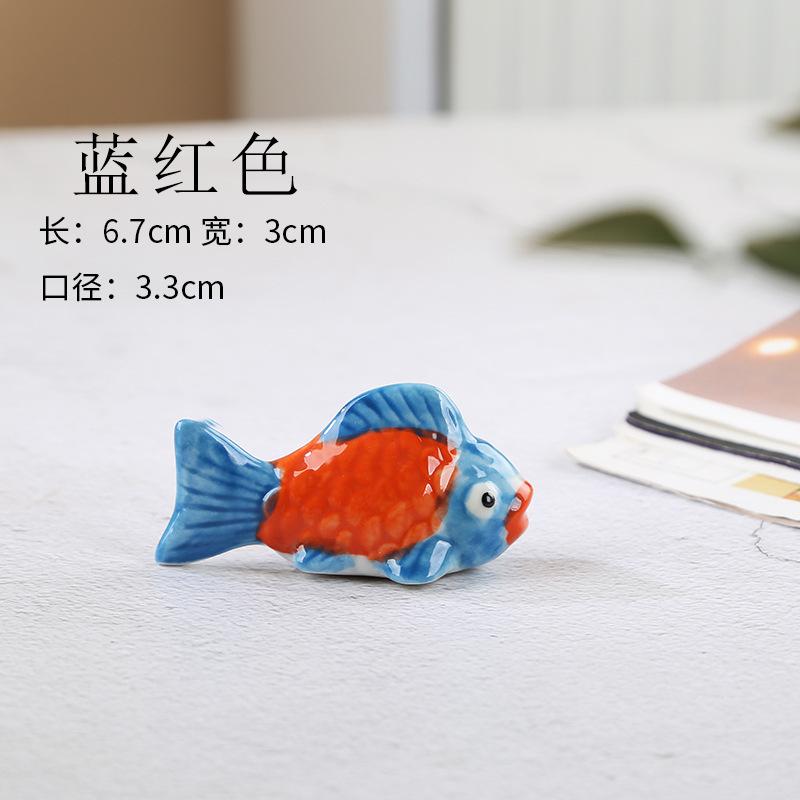 Chopstick Rest Chopsticks Pillow Cartoon Goldfish Forks Holder Kitchen Stand Spoon Rest Ceramic Home Hotel Decoration Pen Holder