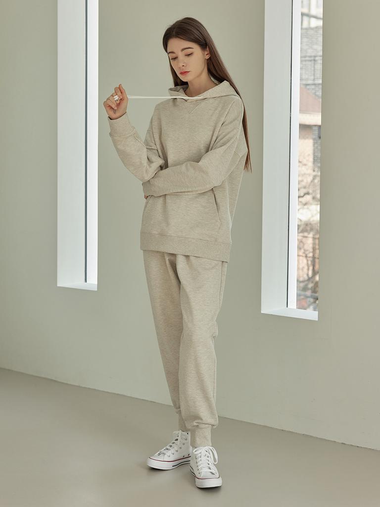 A.RIFF Maison Sweat Jogger Pants_Otmeal