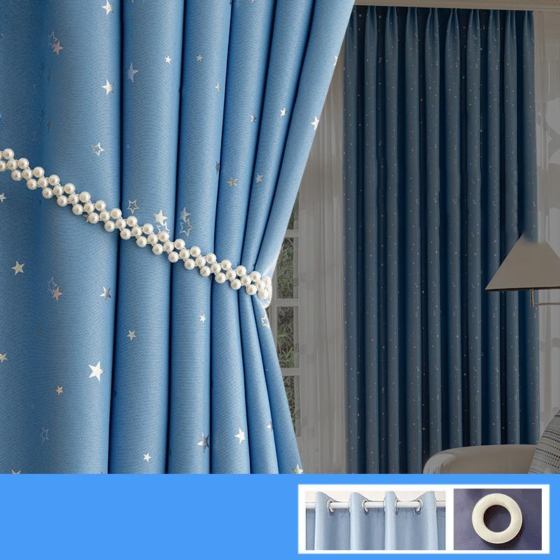 Jednobarevné hvězdné nebe 90% zatemnění Stínící závěsy s vysokým dosahem Ložnice Příčka obývacího pokoje Domácí dekorace