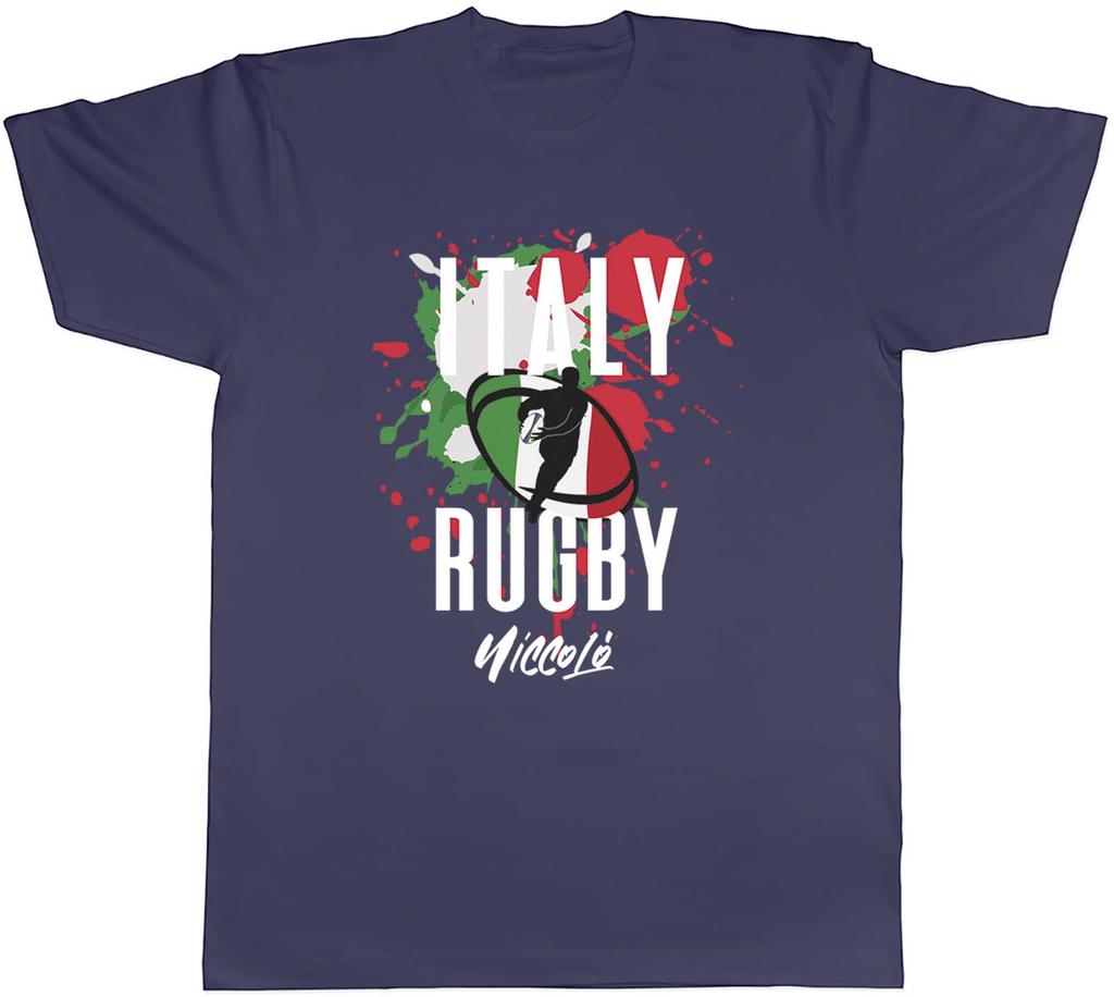 Personalised Italy Rugby TShirt Unisexs Supporters 6 Nations Union Unisex Tee