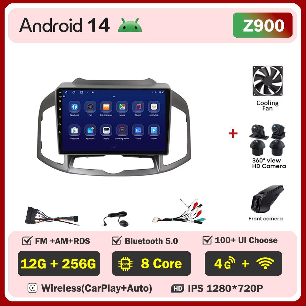 Android 14 For Chevrolet Captiva 1 2011 - 2016 Stereo Head Unit Mirror Link GPS Navigation Autoradio Gps Car Intelligent Systems