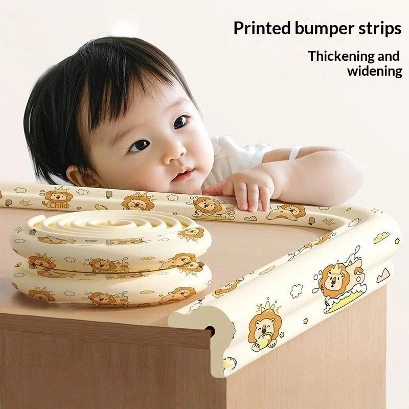 Baby Anti Collision Strip Cartoon Printed Self Adhesive Thick Foam Corner Guard for Furniture Edge Child Safety Toddler Home Protection