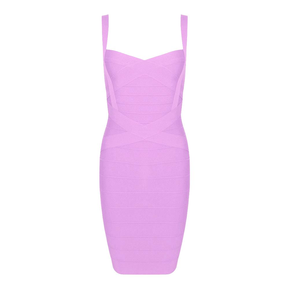 

Сексуальна еластична багатоколірна бандажна сукня-обтягувач на тонких бретельках - Мода для нічного клубу S