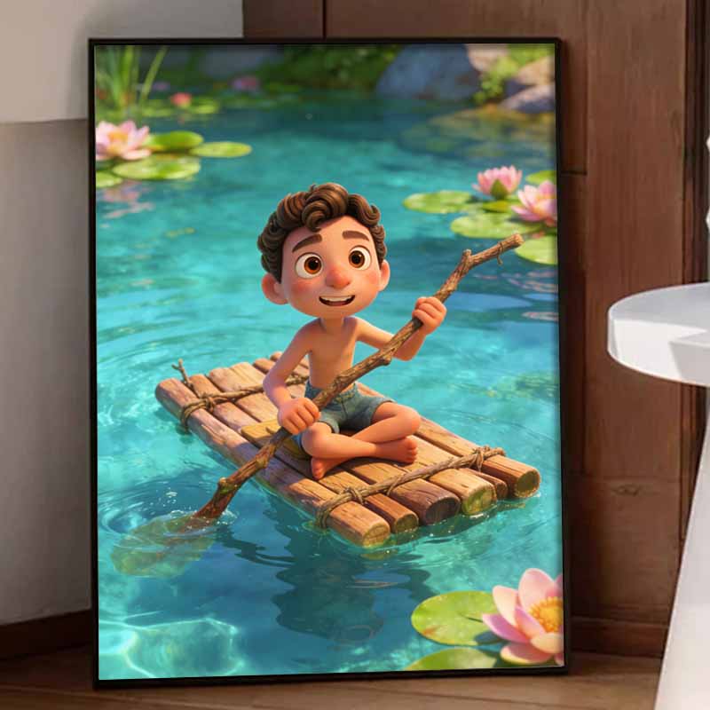 Disney DIY diamond painting 5d full diamond cross stitch mosaic Luca raft painting living room bedroom decorative art