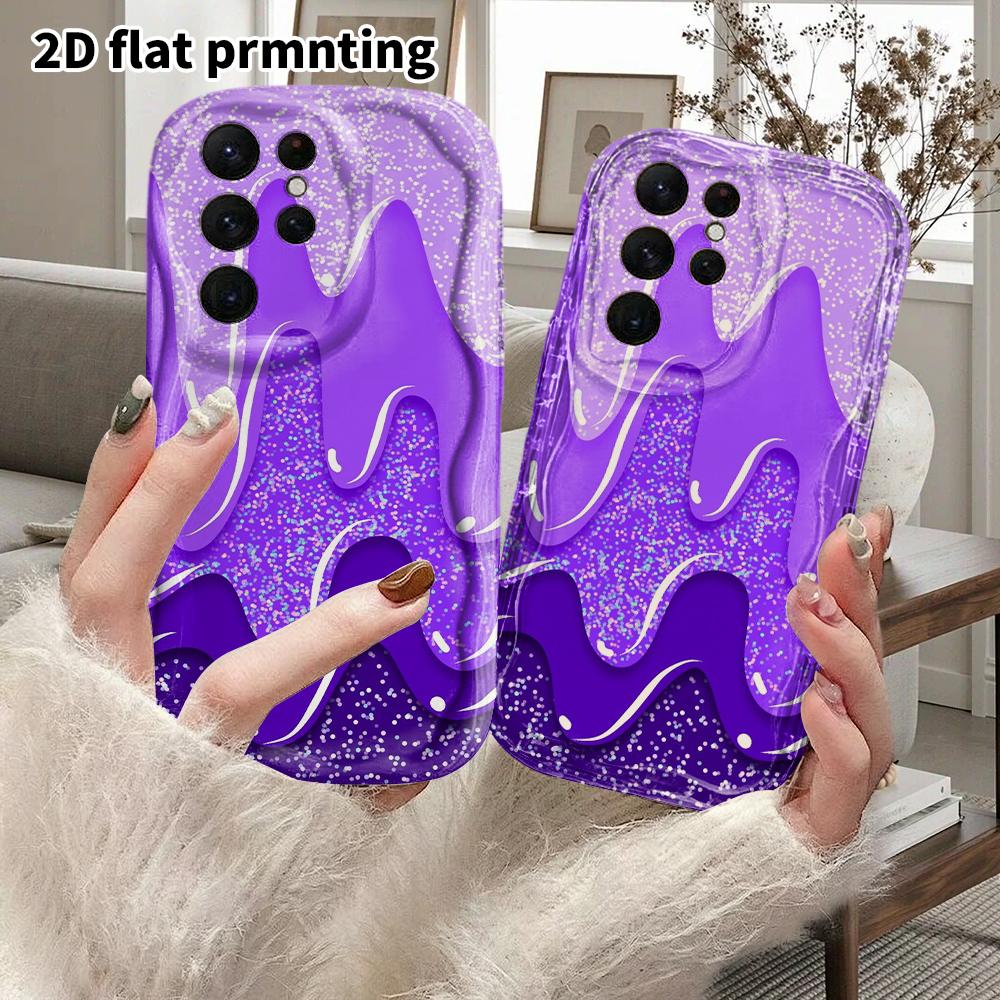 Phone Case: 2D Flat Samsung Galaxy A34 A35 M05 M06 S20 S22 S21 FE Plus 5G Protective Case, Couples Style, Gold Nebula, Christmas and Halloween Gift