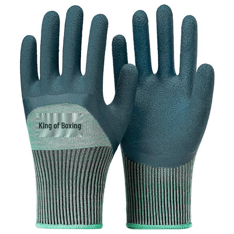 Manlu J820 Rubber King Thickened Protective Gloves (12 Pairs) One Size