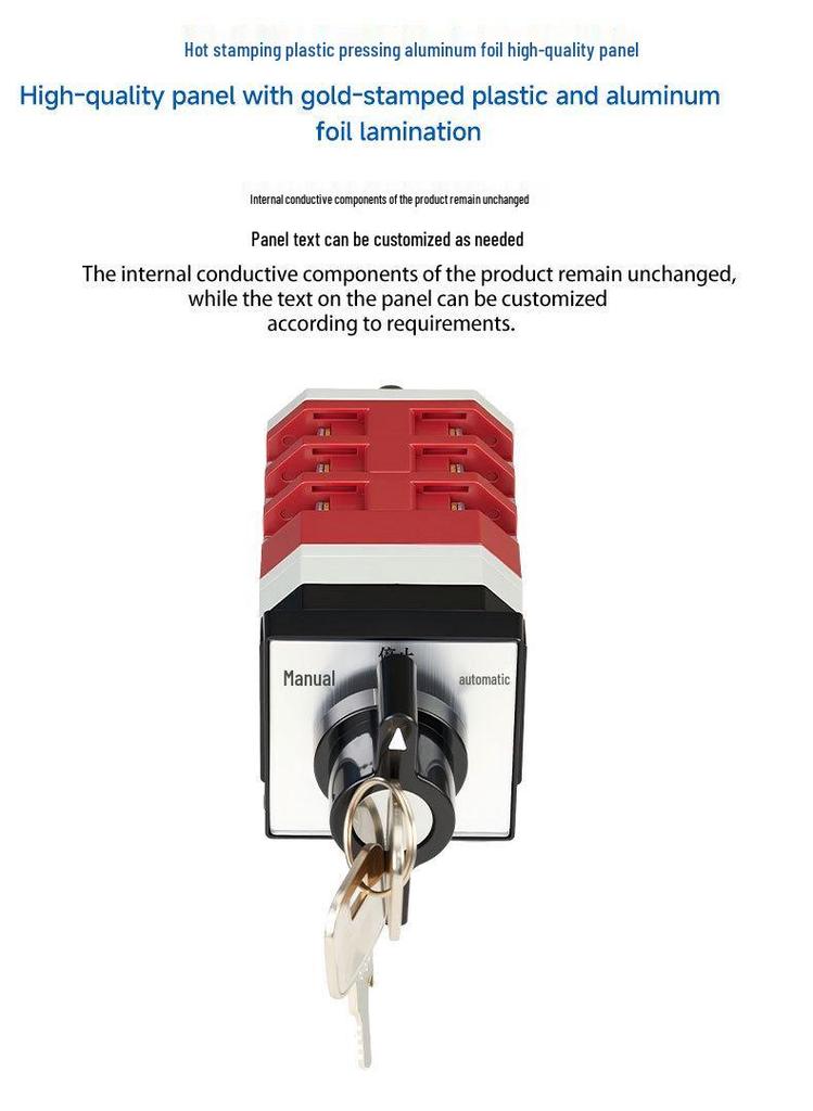 Zhuochao LW12-16/D0723.3Y Lockable 3-Position 3-Speed Rotary Switch