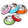 Anti-fall Stainless Steel Dog Bowls Non-slip Cat Puppy Feeder Dog Anti-Gulping Slow Feeder  Home