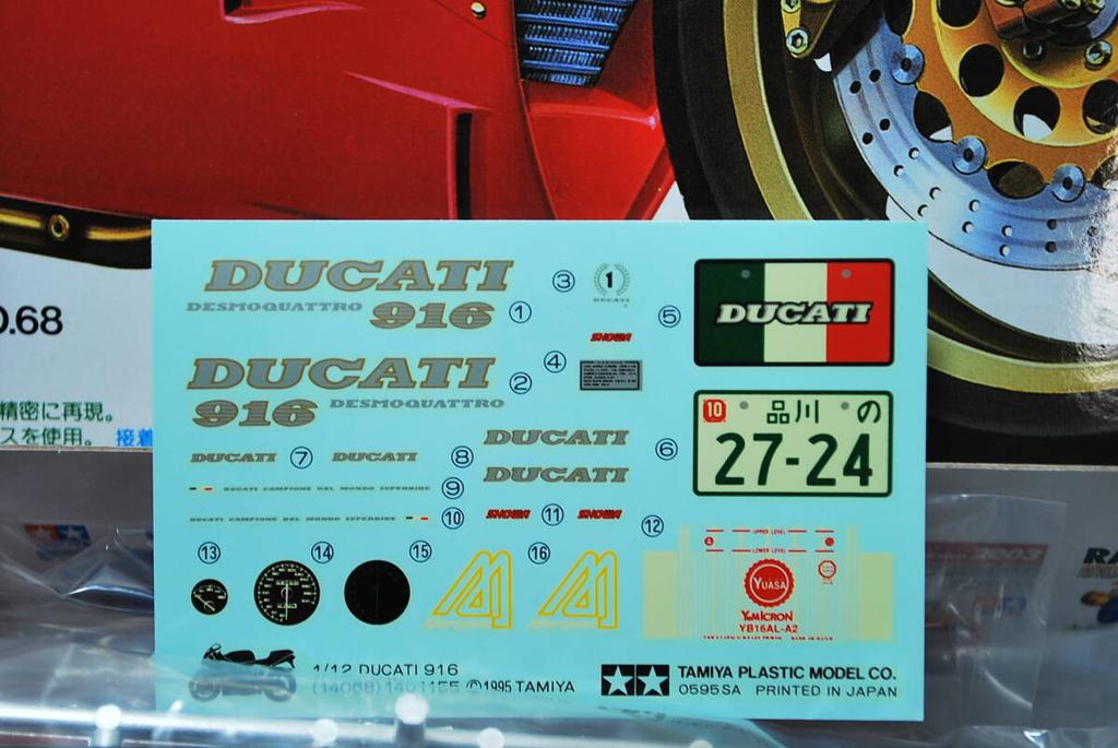Tamiya DUCATI 916 Motorcycle Series K26060343Unopened 1/12 (No.68/14068)