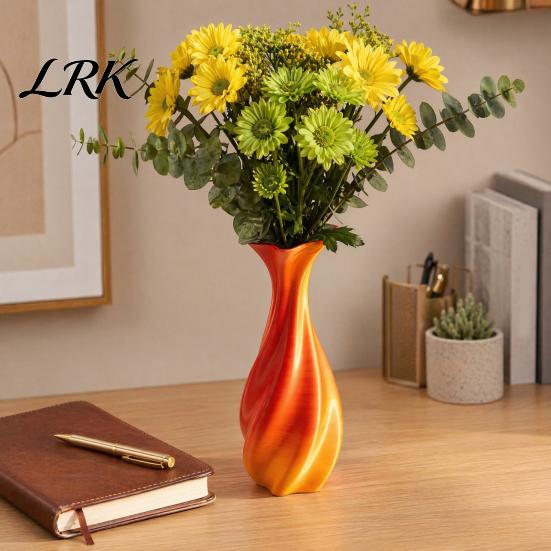 Creative Flower Holder 3D Printed Vase, Twisted Minimalist Arrangement Holders, Artistic Line Design Vase Elegant Home Decor for Living Room