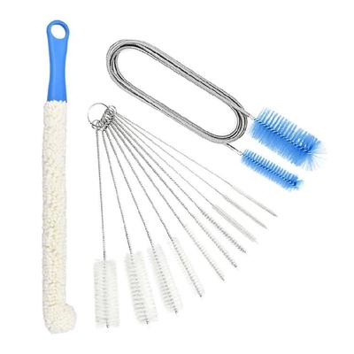 12PCS Professional Drain Cleaning Brushes Rustproof Design With Nylon Bristles For Kitchen Sink Pipes Bathroom Drains