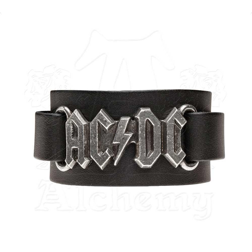 AC/DC Unisex-Erwachsene Logo-Lederarmband
