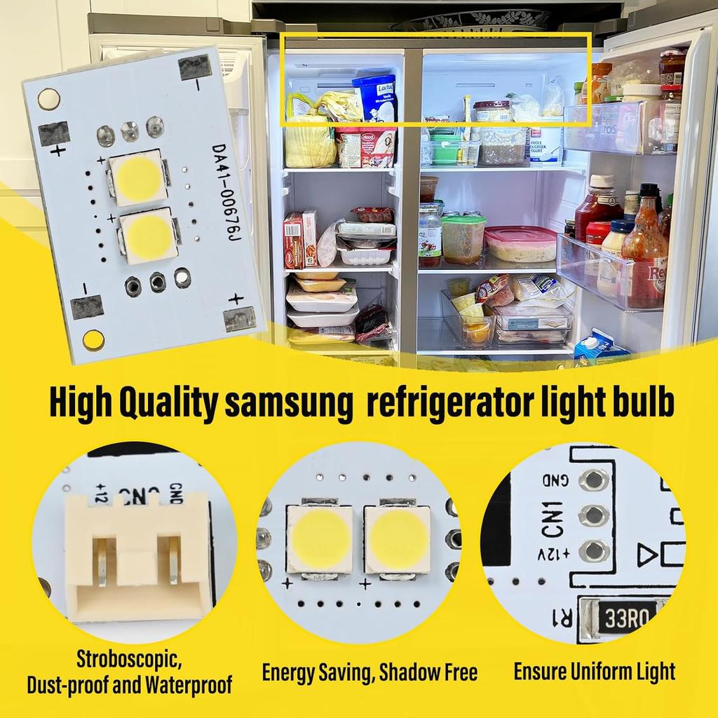 LED Light DA41-00676J 110729 AP6000168 PS11732779 for Samsung Refrigerator Replacement