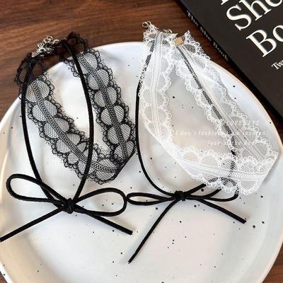 Woman Thin Lace Choker Scarf Wedding Neck Scarf Lightweight Scarf Lace Clavicle Chain For Banquets Decorative Scarf