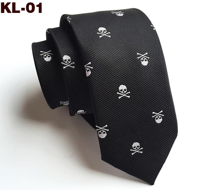 

Skull Halloween Festival Tie: 1200 Needles, 6cm Narrow Version