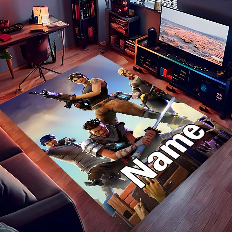 Custom personalization Fortnite Print Area Rug - Soft, Washable Non-Slip Indoor Mat,Living Room,Home&Office Decorative Rug