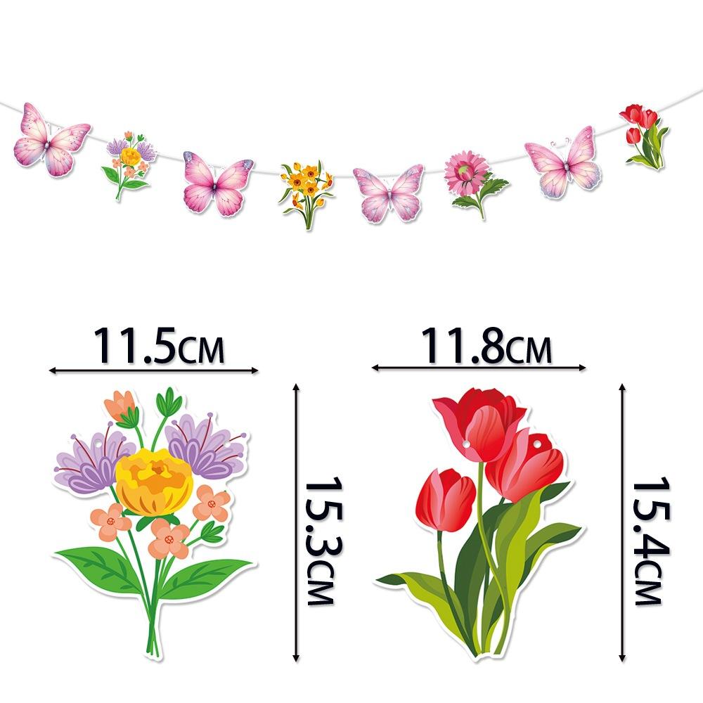 Butterfly-themed Birthday Banner "happy Birthday" Banner Birthday Decoration Atmosphere Arrangement