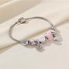 Diy Heart Charm Bracelet With Alloy Pendant For Women And Men