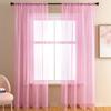 Colorful Semisheer Modern Privacy Romantic Curtains Light Filtering Window Scarf For Living Room Bedroom Study Room Decor