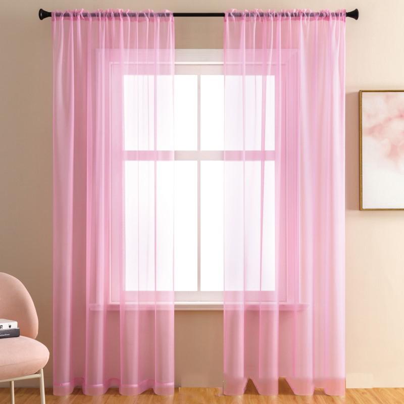 Colorful Semisheer Modern Privacy Romantic Curtains Light Filtering Window Scarf For Living Room Bedroom Study Room Decor