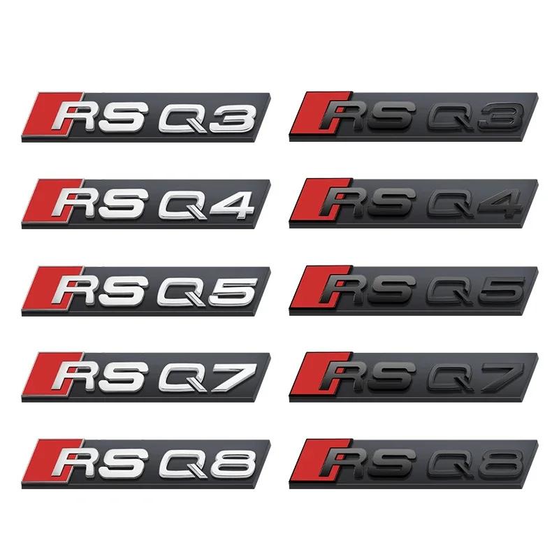 1pc ABS Plastic Car Front Grille Badge Logo Decoration Stickers For hot RSQ8 RSQ3 RSQ5 RSQ4 Exterior Modification Accessories
