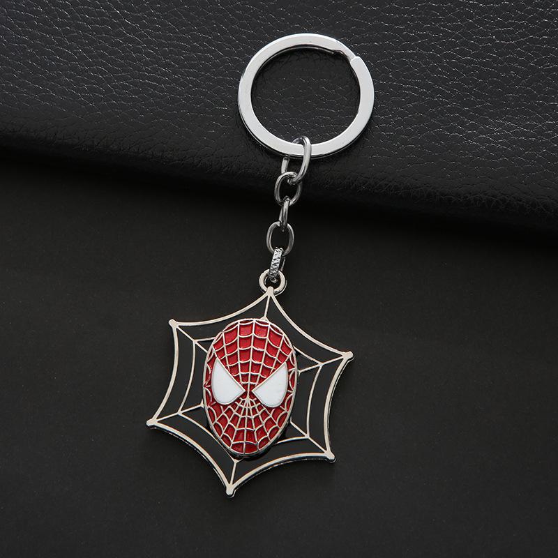 Spider-Man Series Mask Keychain Metal Pendant Creative Keyring for Kids Friends Backpack Jewelry Accessories Gift