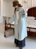2025 Women's Cashmere Wool Coat with Scarf & Hat – Loose, Sweet, Long, Thickened for Autumn/Winter
