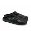 Genuine Leather Niche Pleated Baotou Half Slippers Women's Spring and Summer Square Head Flat-soled Muller Shoes Small Leather Shoes Single Shoes