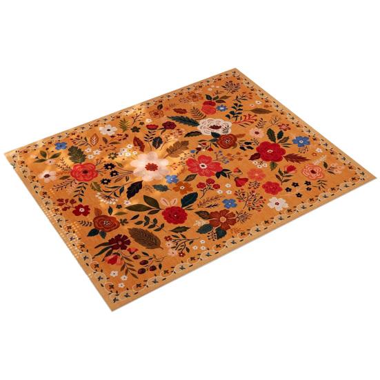 Tappeto d'ingresso floreale, Zerbino colorato con fiori retrò, Tappeto lavabile antiscivolo per porta d'ingresso, soggiorno, camera da letto, bagno