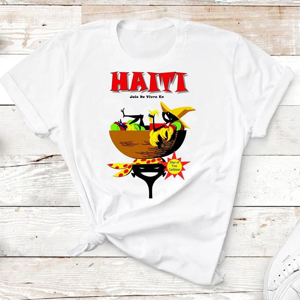 Haiti Tee Women Japanese Comic Unisexga Tshirt Girl Japanese Graphic Streetwear Clothing