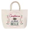 Beach Bag - PLANETEE - Constance the Most Beautiful - Rope Handle - Large Size - Cotton