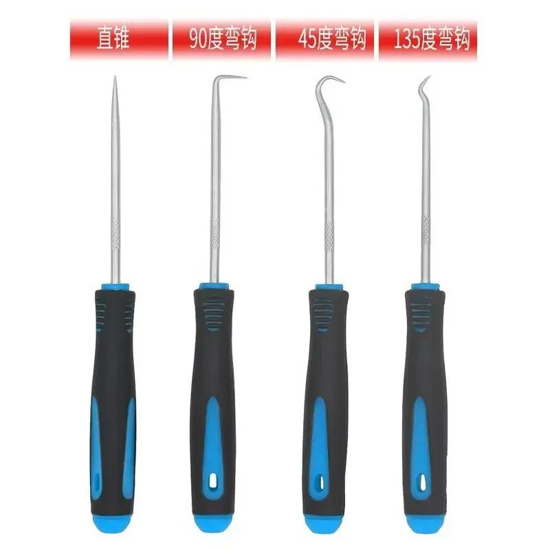 Car oil paint screw driver set, hose removal hook set O-ring painted gasket puller remover pick hook repair tool 160mm 4 pieces