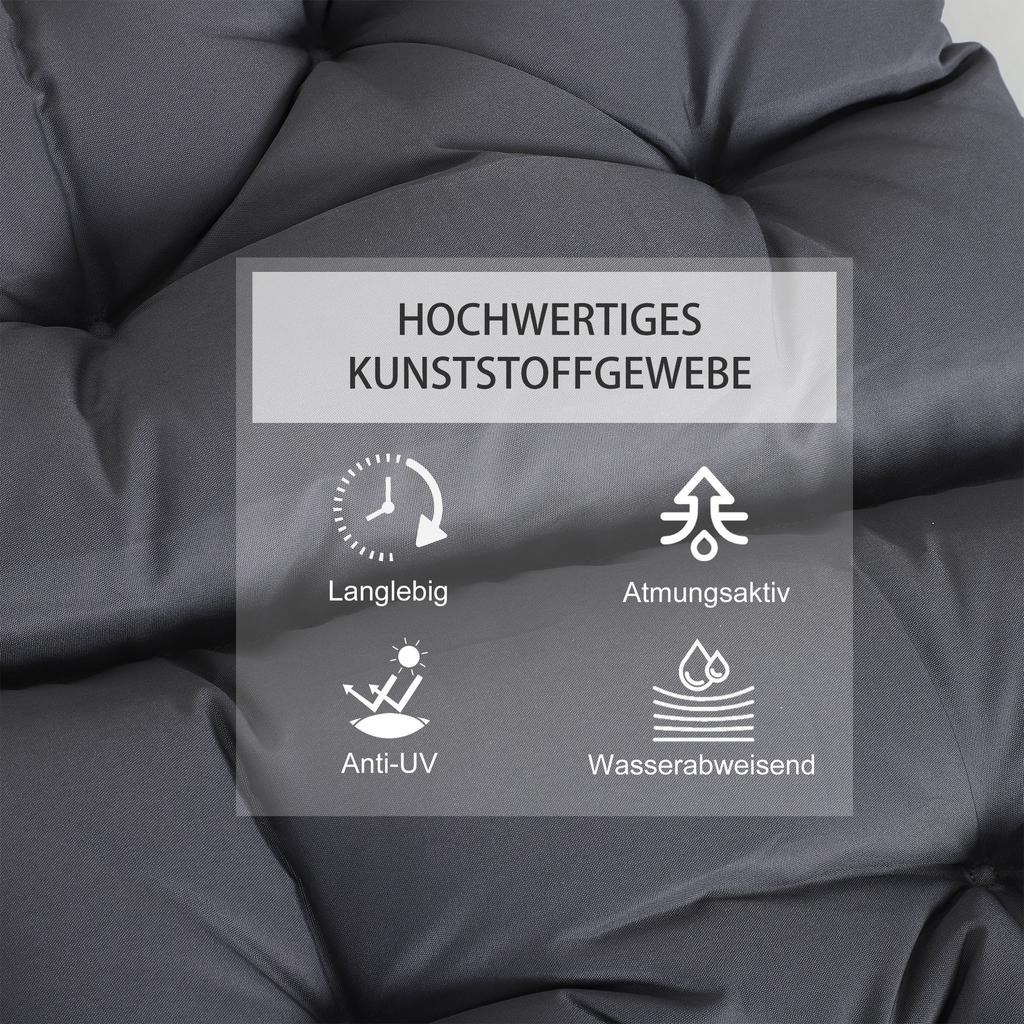 Set of Two Outdoor Seat Cushions - Grey