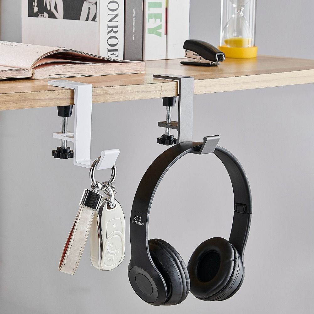Portable Hanging Bag Hook Removable Desk Hanger Convenient Desk Edge Hook  Home