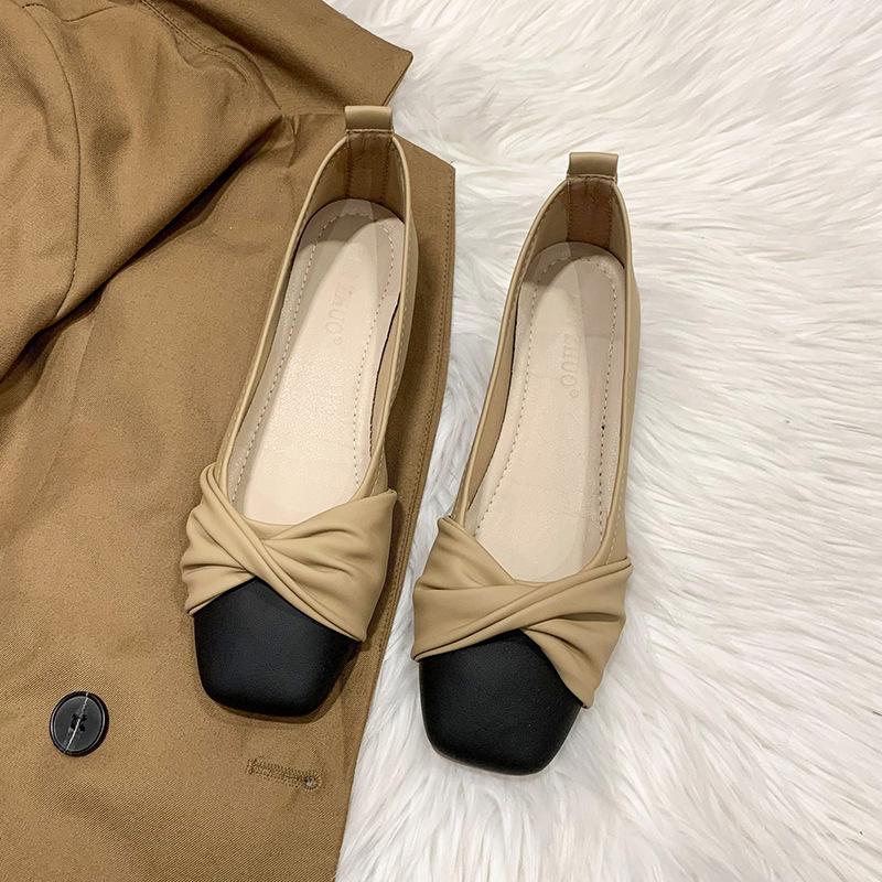 

Мода 2025 Женские лоферы слипоны из мягкой кожи Летние туфли на плоской подошве с мелким вырезом Мягкая подошва Ультракомфортные бабушкины повседневные туфли 35