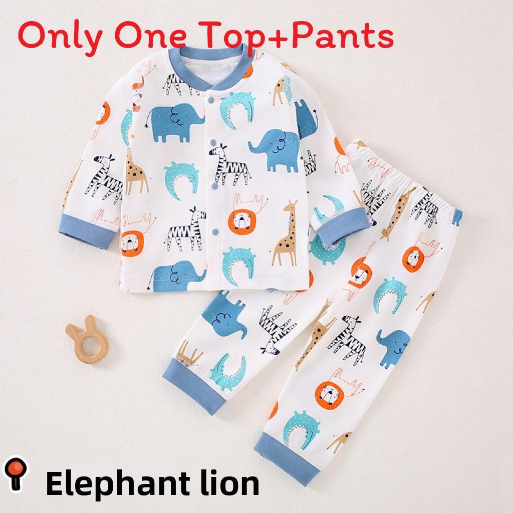 Childrens Cotton Pajama Set With Animal Prints For Newborns And Infants