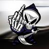Skull Middle Finger Funny Car Stickers PVC Glue Sticker for Whole Body Car Decoration