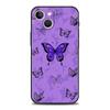 Butterfly Crystal Luxury Phone Case For iPhone 11 12 13 14 15 Pro Max Mini X XR XS 7 8 Plus SE Soft Silicone Cover Black Funda