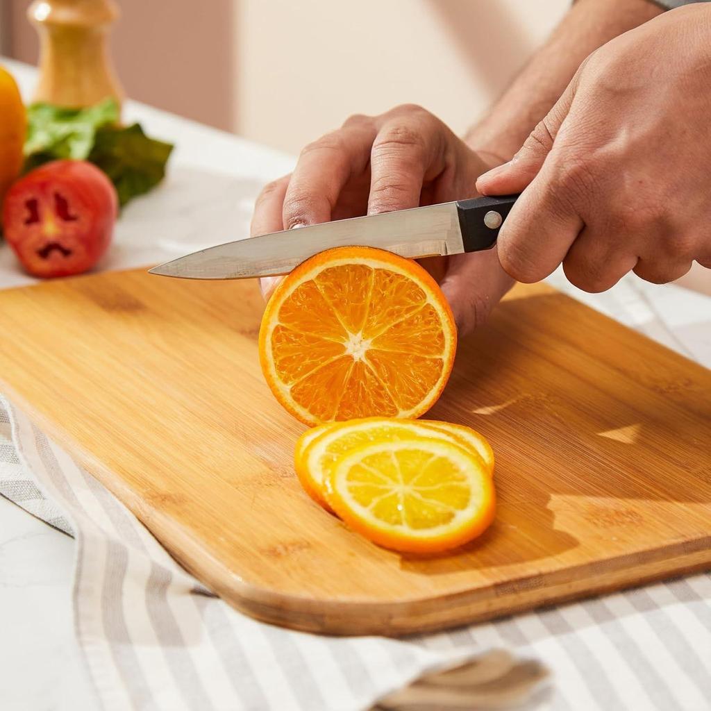 High-Carbon Stainless Steel Kitchen Knife Set | Triple Rivet Handle | Set of 3 (Silver)