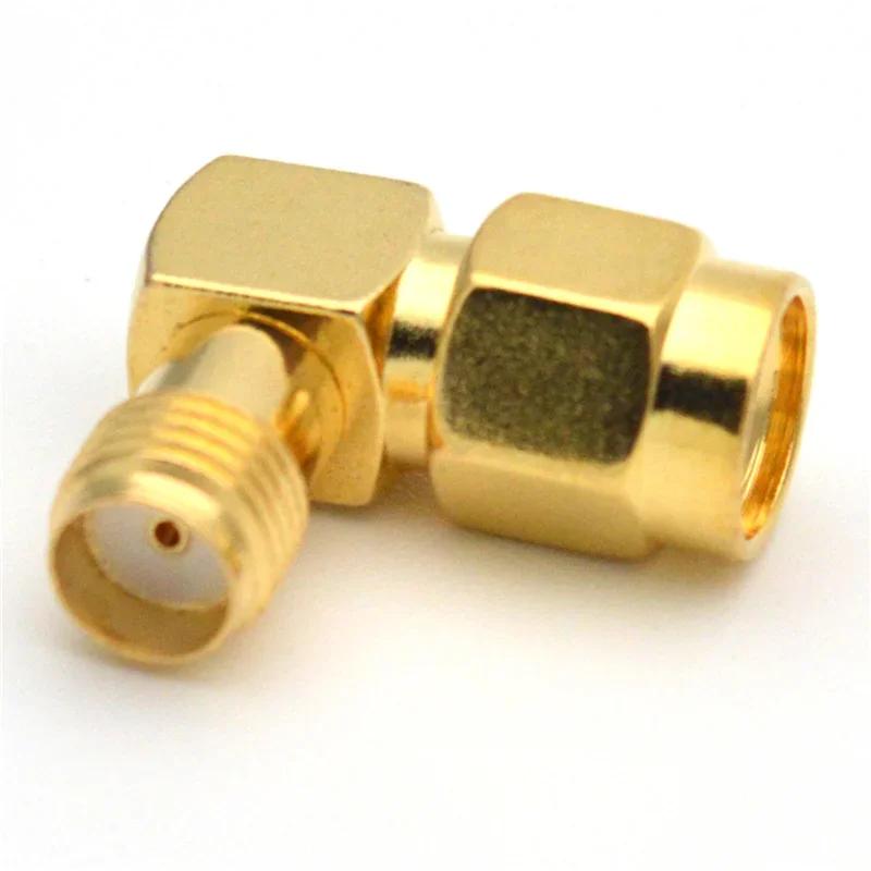 5/20Pcs 3 Way 90 Degree Right Angle SMA Adapter Brass Gold Plated Male Female SMA Connector