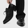 Men's Leather Shoes 38-46 Luxury Designer Fashion Style Leisure Party Daily Personalized Trendy Shoes Hot Selling Black New
