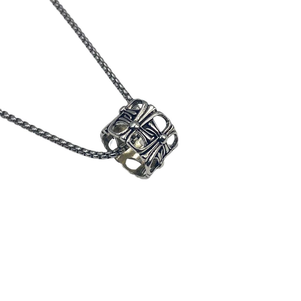 Hollow Meson Pendant Retro Fashion Creative Item Decoration High Sense Hip Hop Titanium Steel Necklace