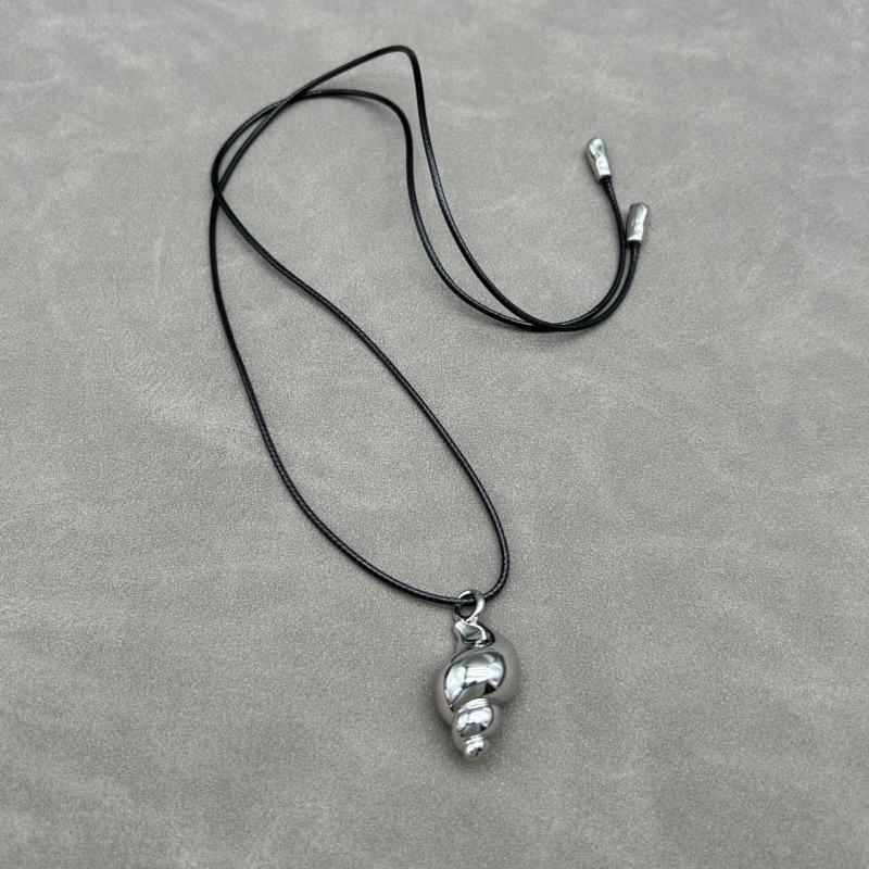 

Универсальное черное плетеное ожерелье из веревки с изысканной подвеской из ракушки - стиль, вдохновленный корейской и японской модой